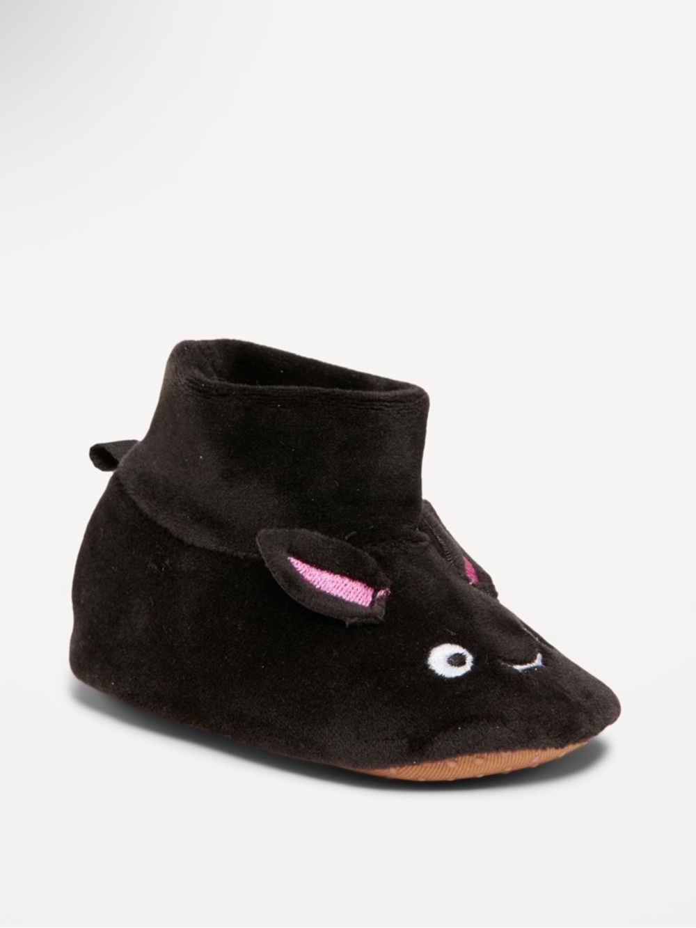 Old Navy Velour Slippers for Baby, 6-12M, Pumpkin or Bat